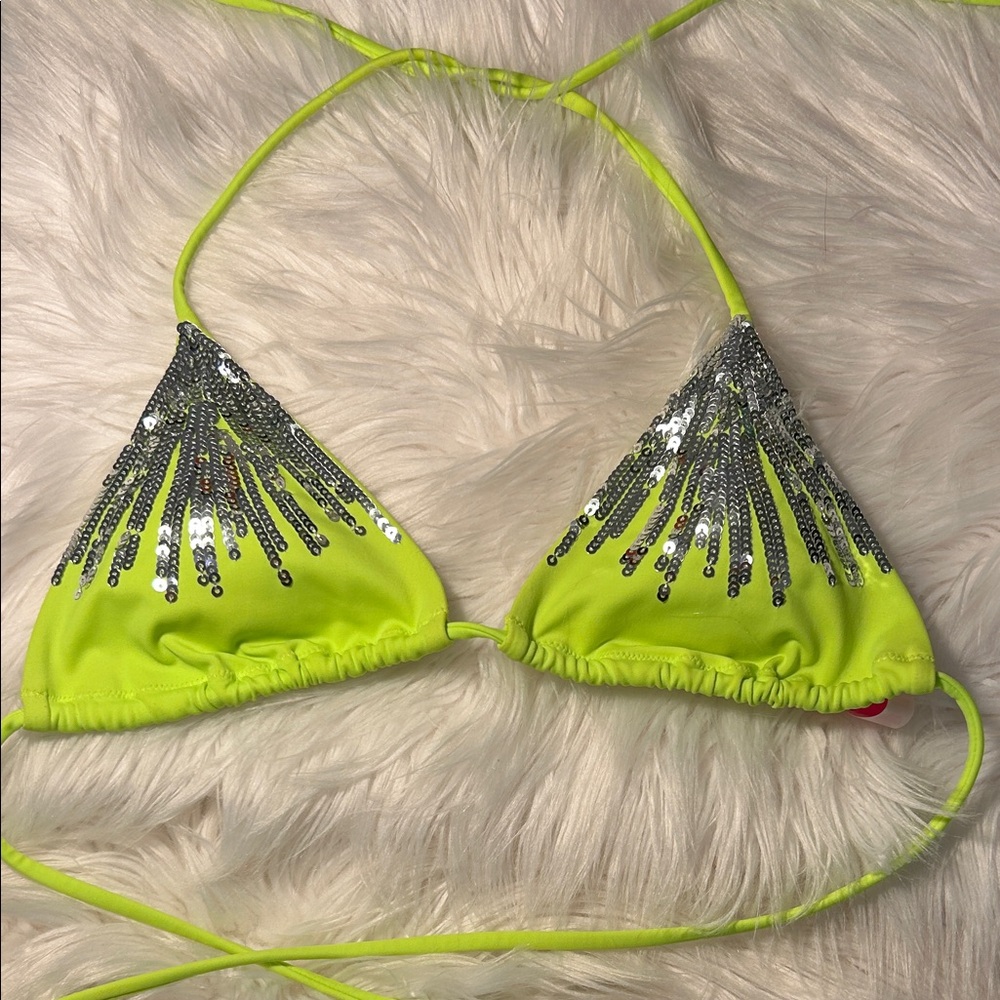 Victoria’s Secret Neon Sequin Bikini Top